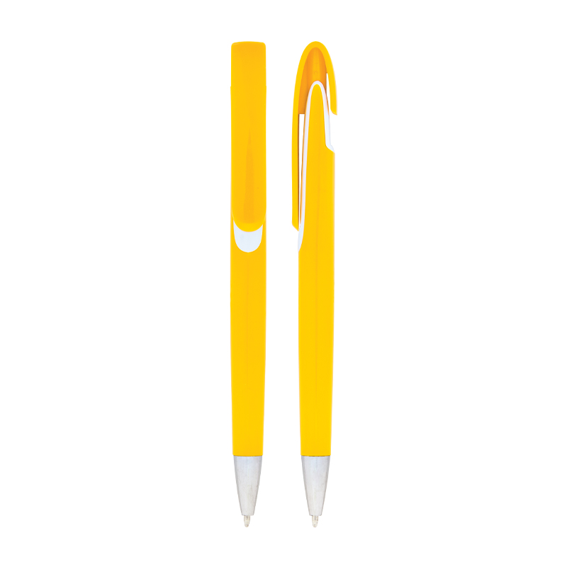 448-R Sarı Plastik Tükenmez Kalem