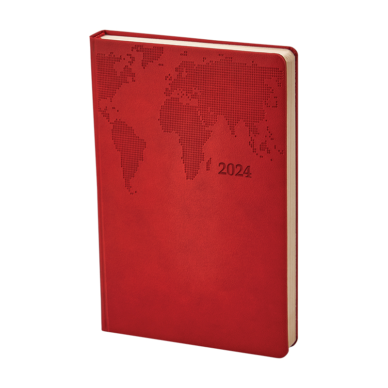 378 Kırmızı Termo Deri Tarihli Ajanda (HOLMEN KİTAP KAĞIDI)